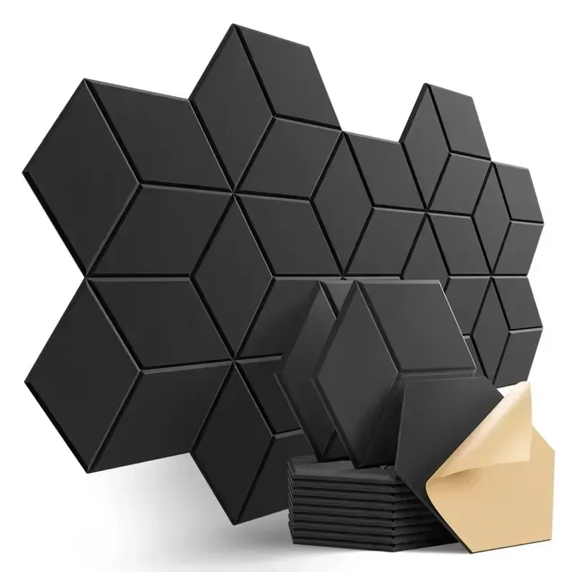 Office Furniture Wholesale - 12 Pcs Self-Adhesive Hexagon Sound Insulation