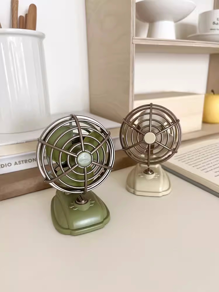 Office Furniture Wholesale - Retro Desktop Small Fan USB Charging