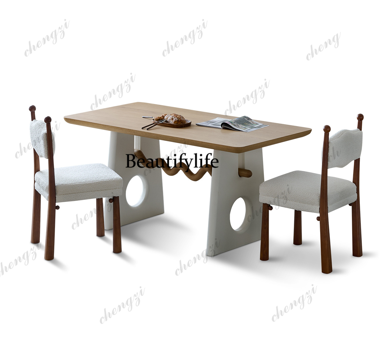 Nordic Designer Dining Table B - Office Furniture Services ulasan dan harga