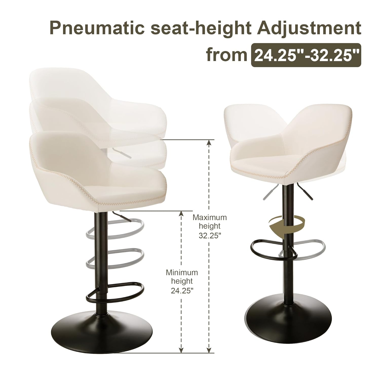 3Pc Pub Table & Swivel PU Bar  - Office Furniture For Small Spaces ulasan dan harga