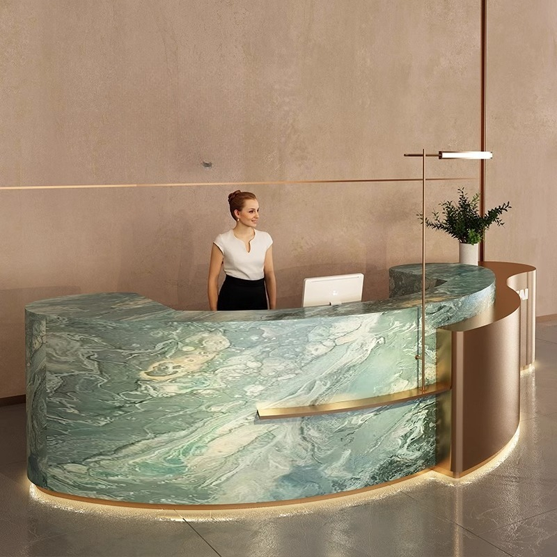 Hotel Minimalist Reception Des - Office Furniture Services ulasan dan harga