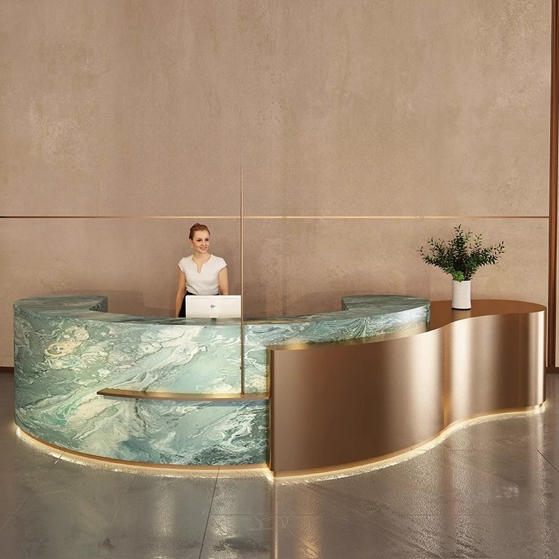 Hotel Minimalist Reception Des - Office Furniture Services ulasan dan harga