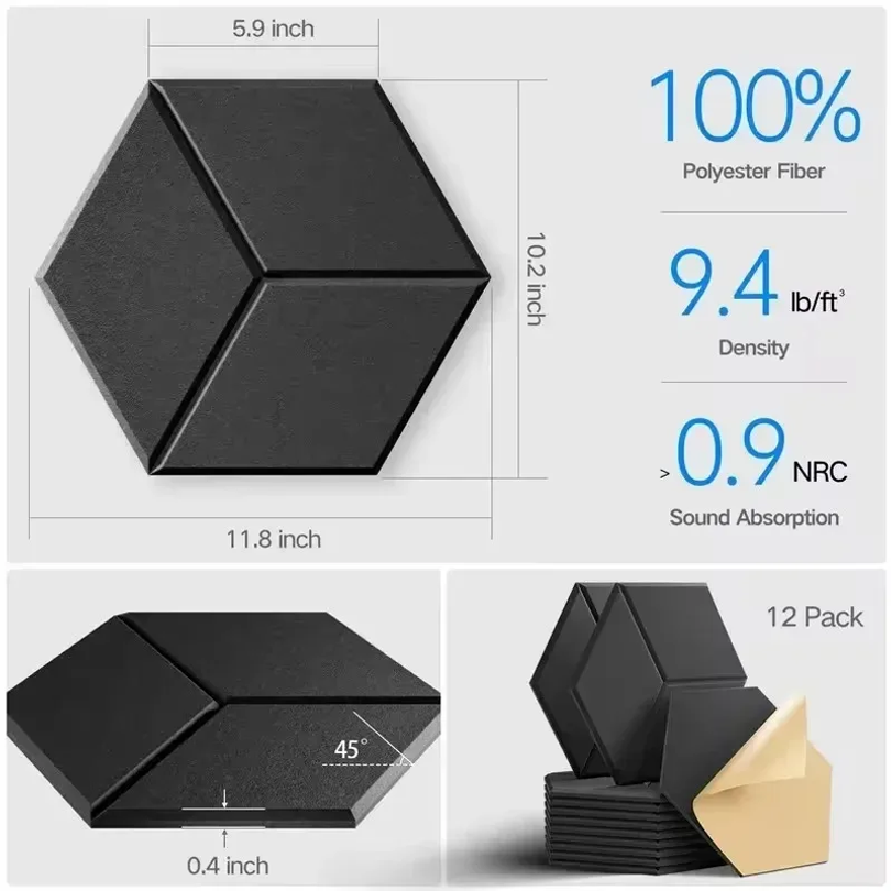 12 Pcs Self-Adhesive Hexagon S - Office Furniture Wholesale ulasan dan harga