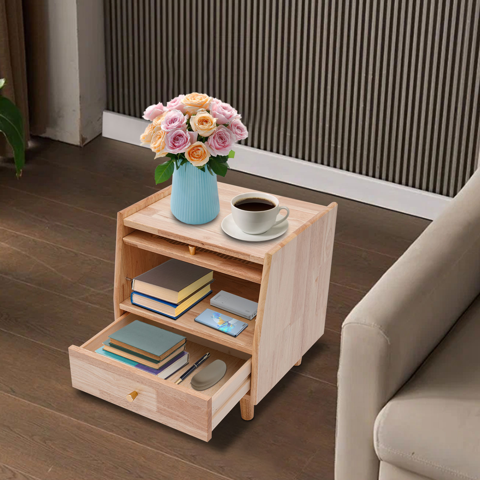2-Tier Bedside Cabinet Storage - Office Furniture For Small Spaces ulasan dan harga