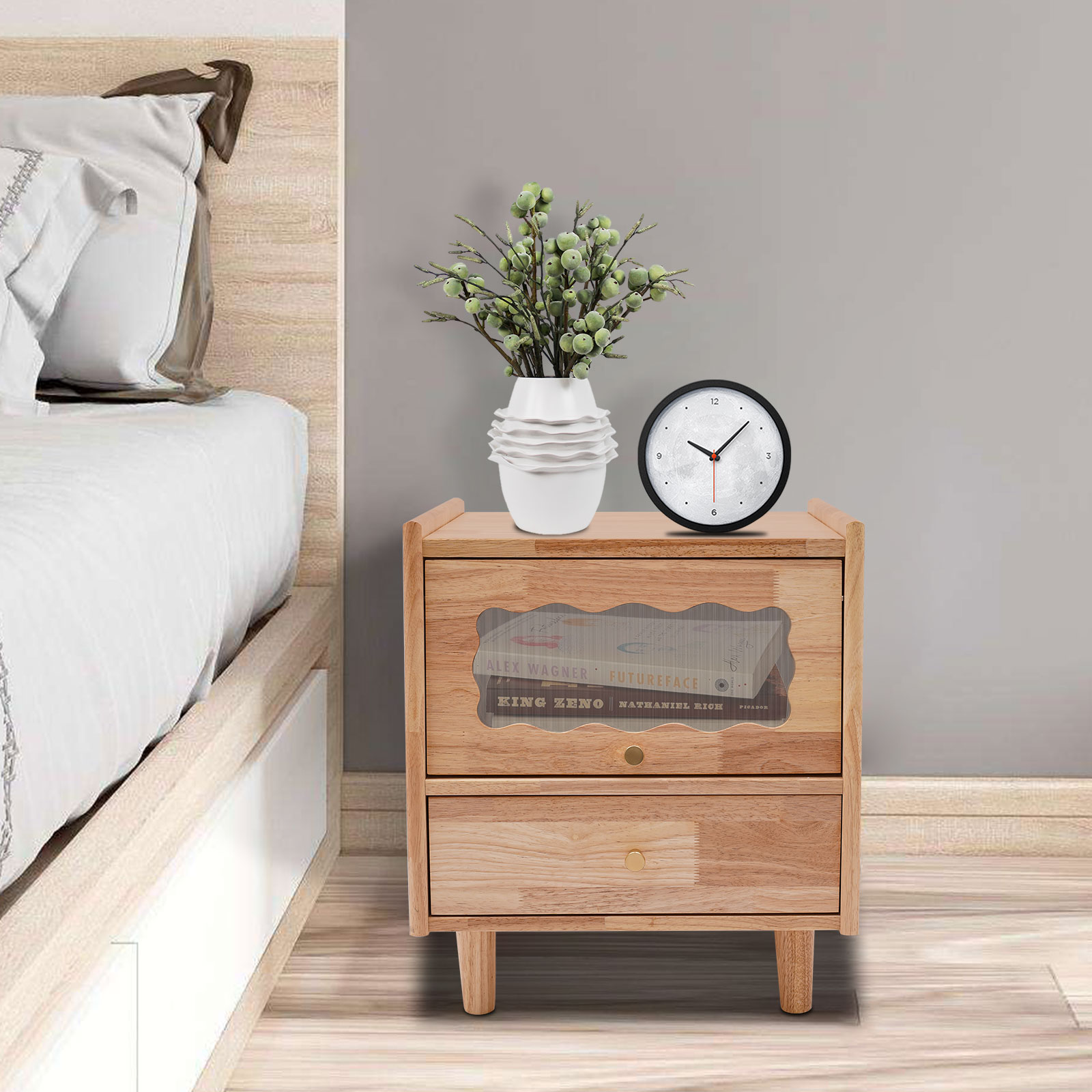 2-Tier Bedside Cabinet Storage - Office Furniture For Small Spaces ulasan dan harga