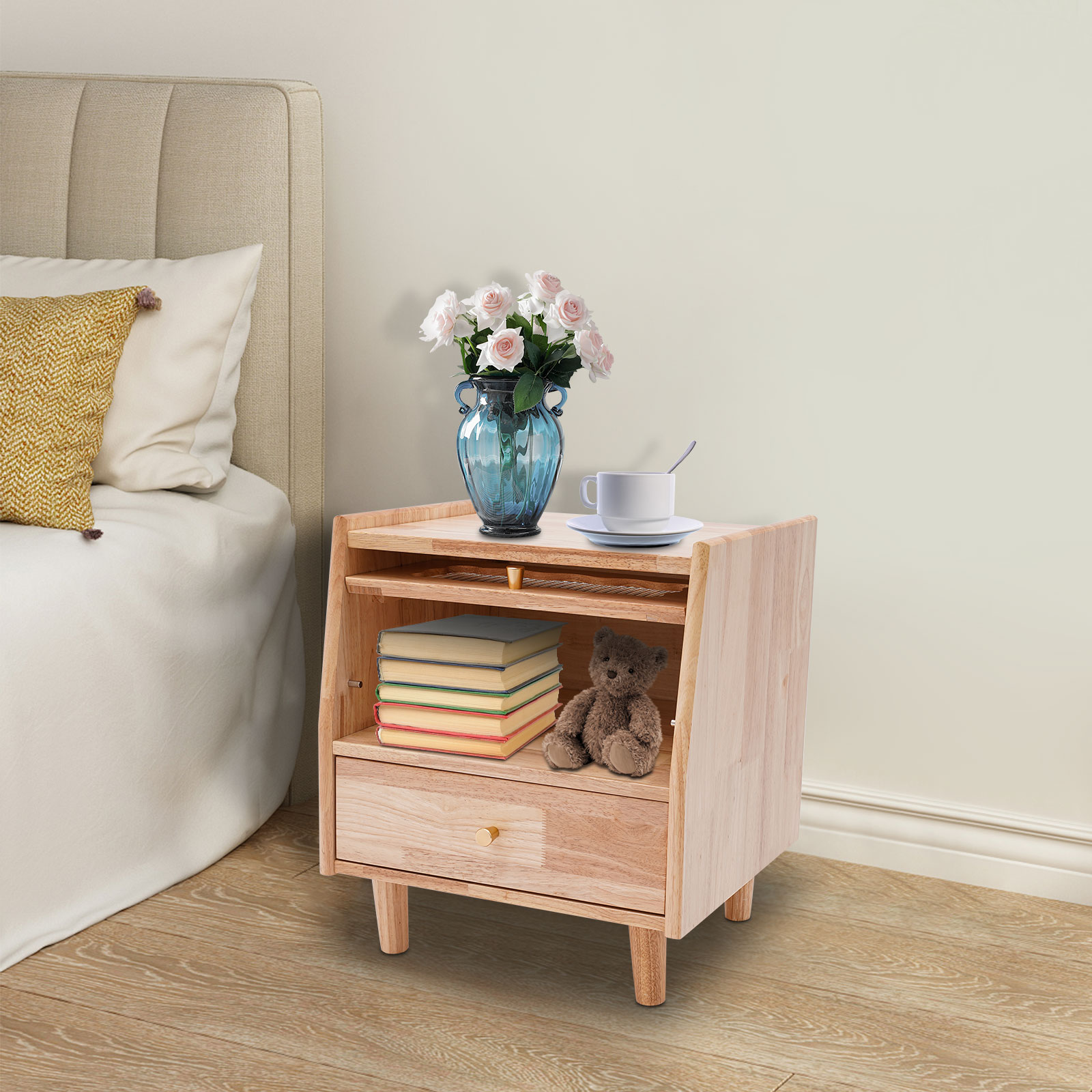 2-Tier Bedside Cabinet Storage - Office Furniture For Small Spaces ulasan dan harga