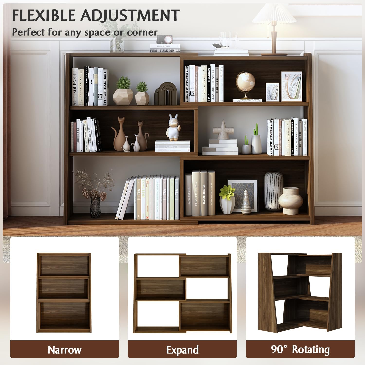 3 Tier Wooden Extendable Shelf - Office Furniture For Small Spaces ulasan dan harga