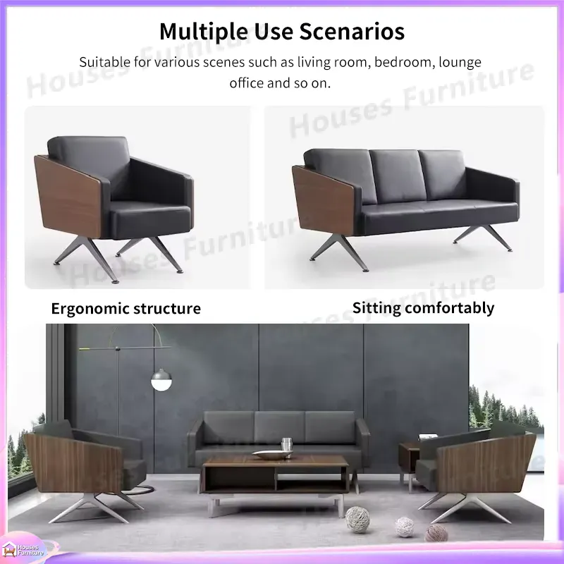 Modern 3 Seater Office Sofa Le - Office Furniture Wholesale ulasan dan harga