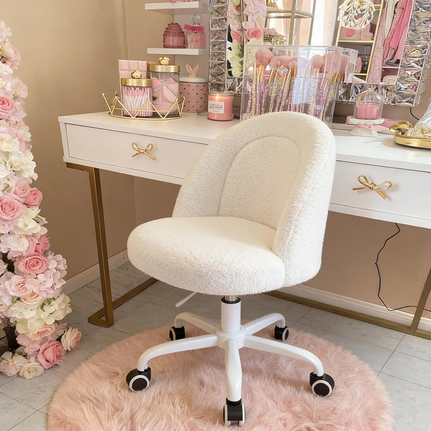 Height Adjustable Vanity Chair - Office Furniture For Small Spaces ulasan dan harga