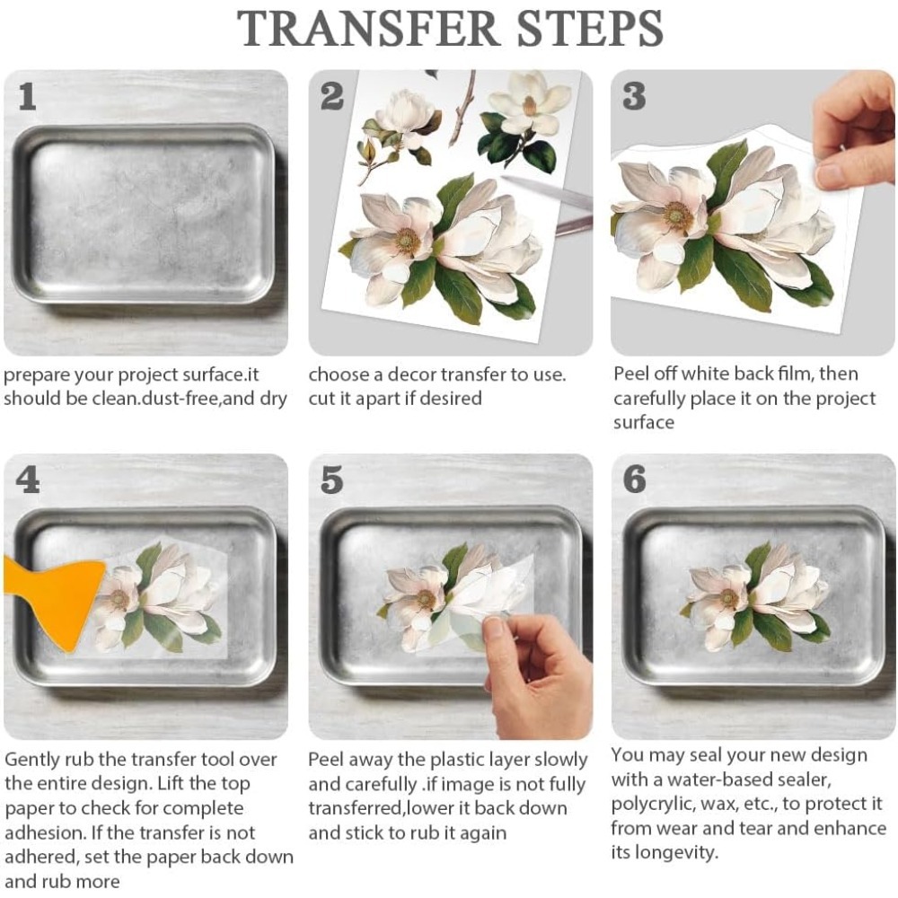 3pcs/Set Rose Rub on Transfers - Office Furniture Wholesale ulasan dan harga