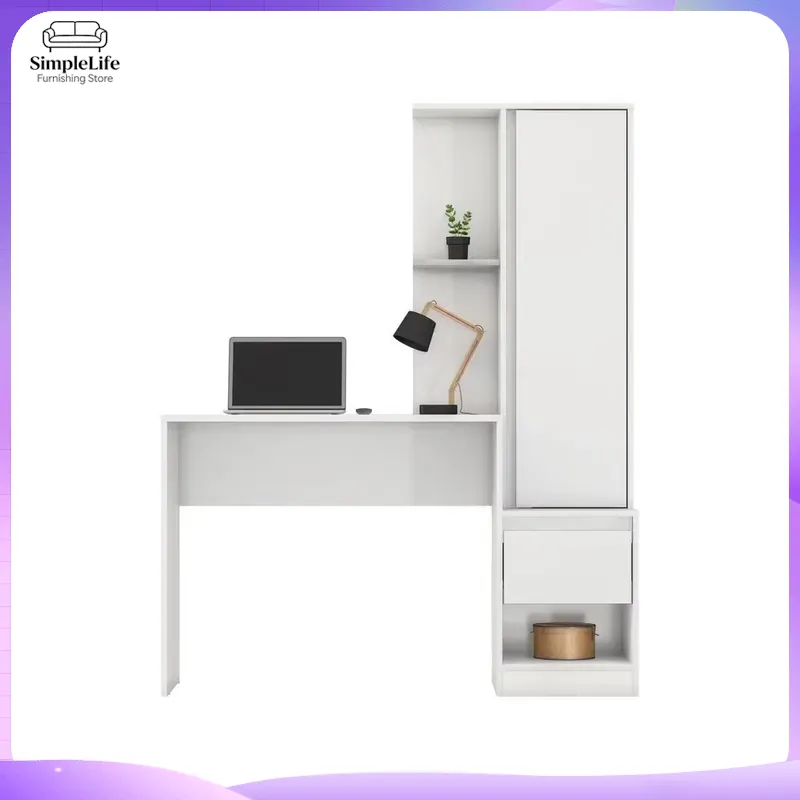 1 Drawer 1 Shelf Desk with Cab - Office Furniture For Small Spaces ulasan dan harga